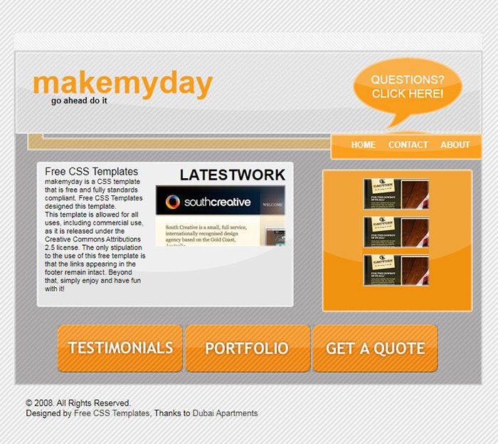 Free makemyday Website Template