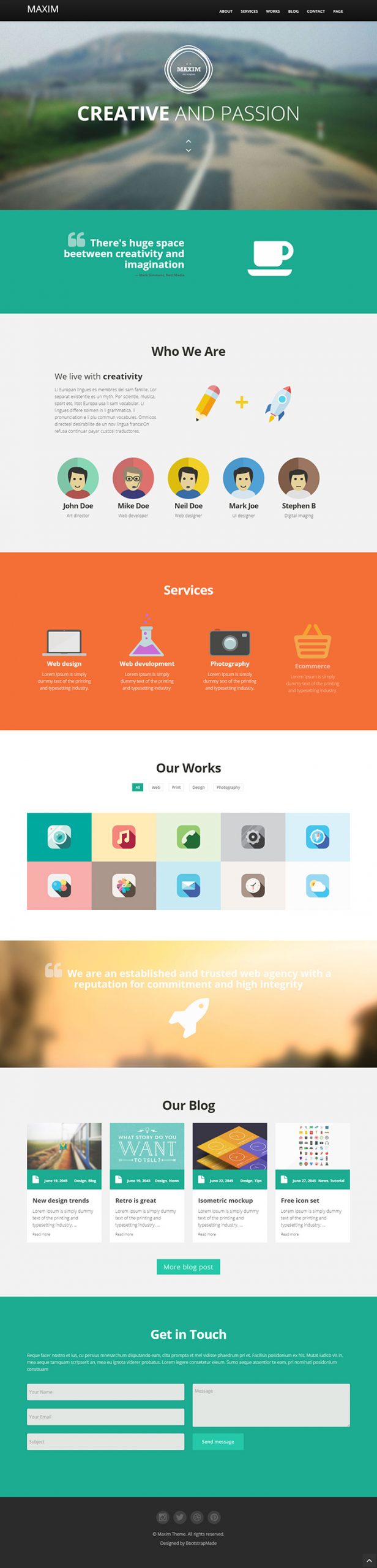 Free Maxim Website Template