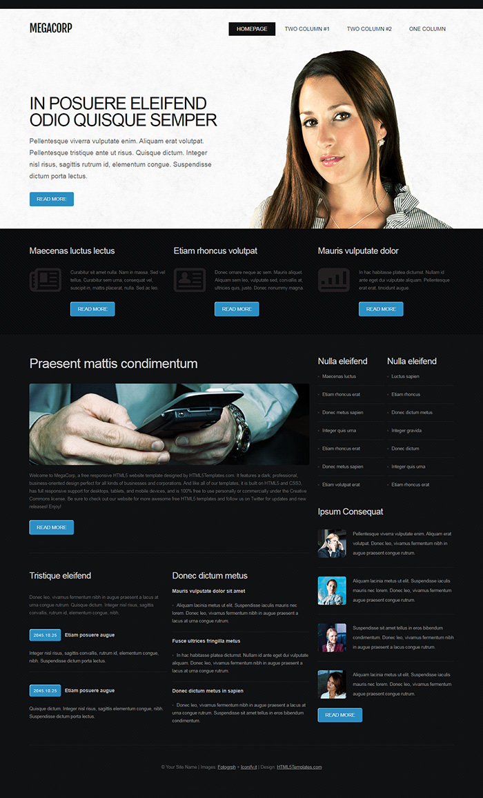 Free MegaCorp Website Template