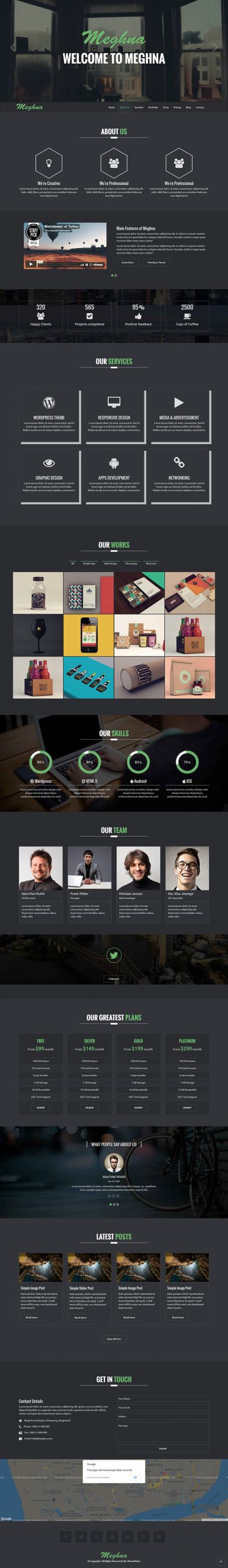 Free Meghna Website Template
