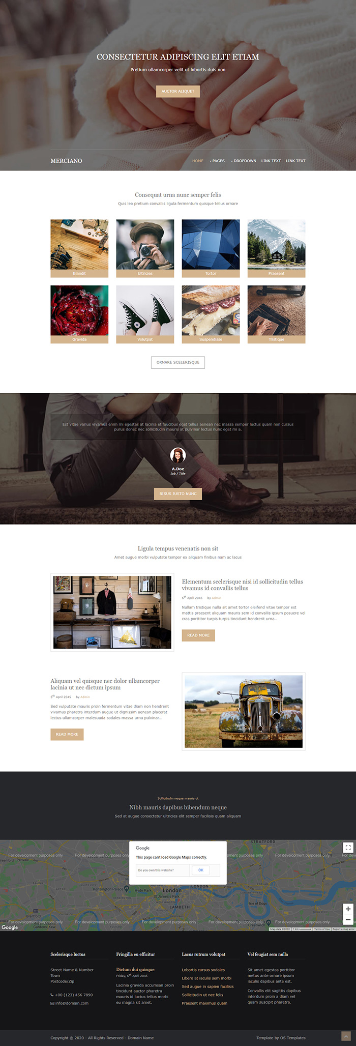 Free Merciano Website Template