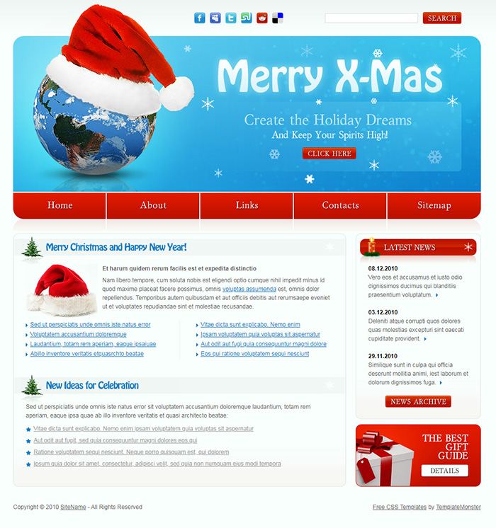 Free Merry Xmas Website Template Free Website Templates HTML5 CSS Free Merry Xmas Website Template Free Website Templates HTML5 CSS