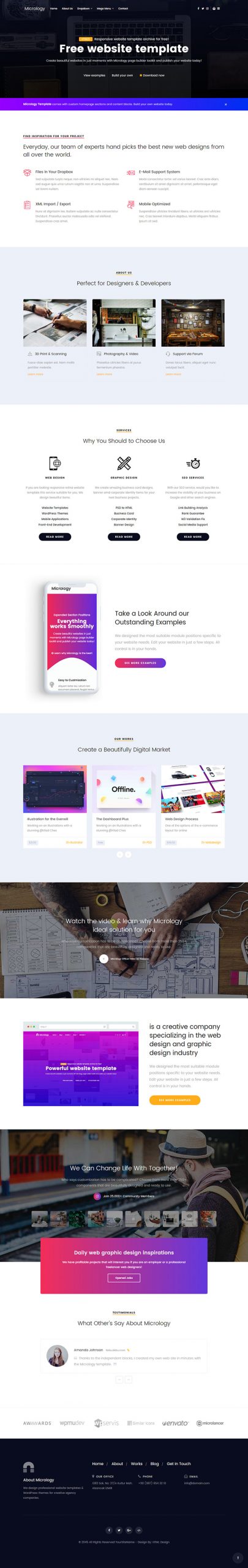Free Micrology Website Template