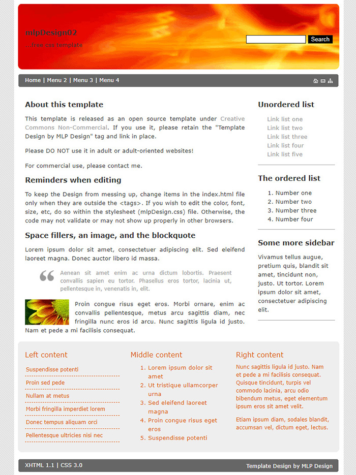 Free mlpDesign02 Website Template