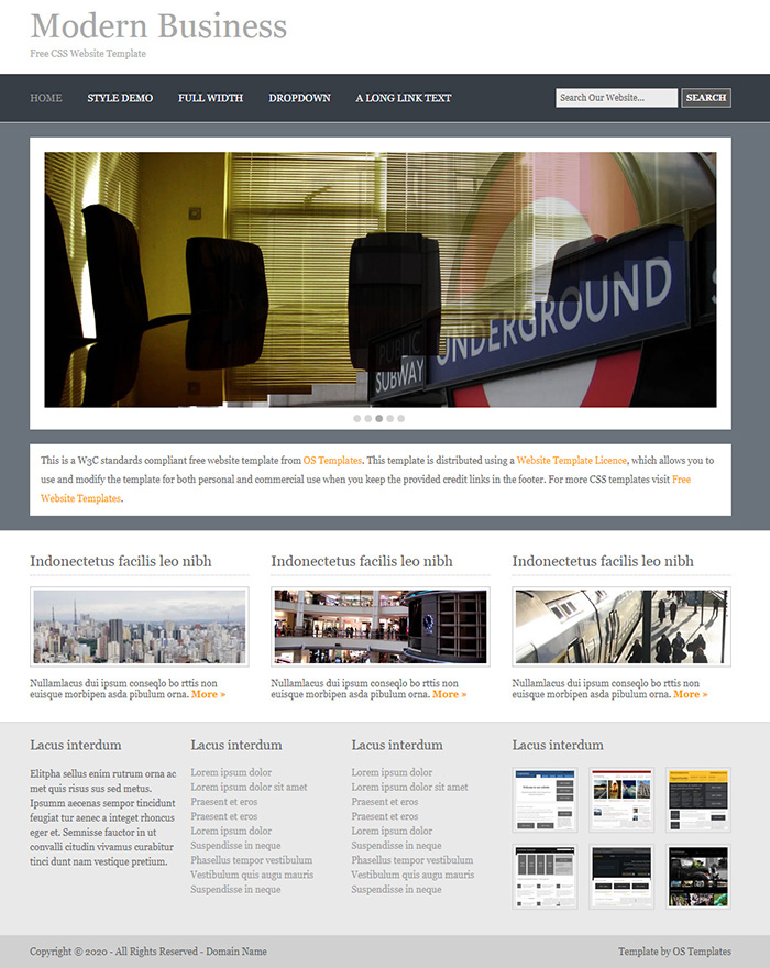 Free Modern Business Website Template