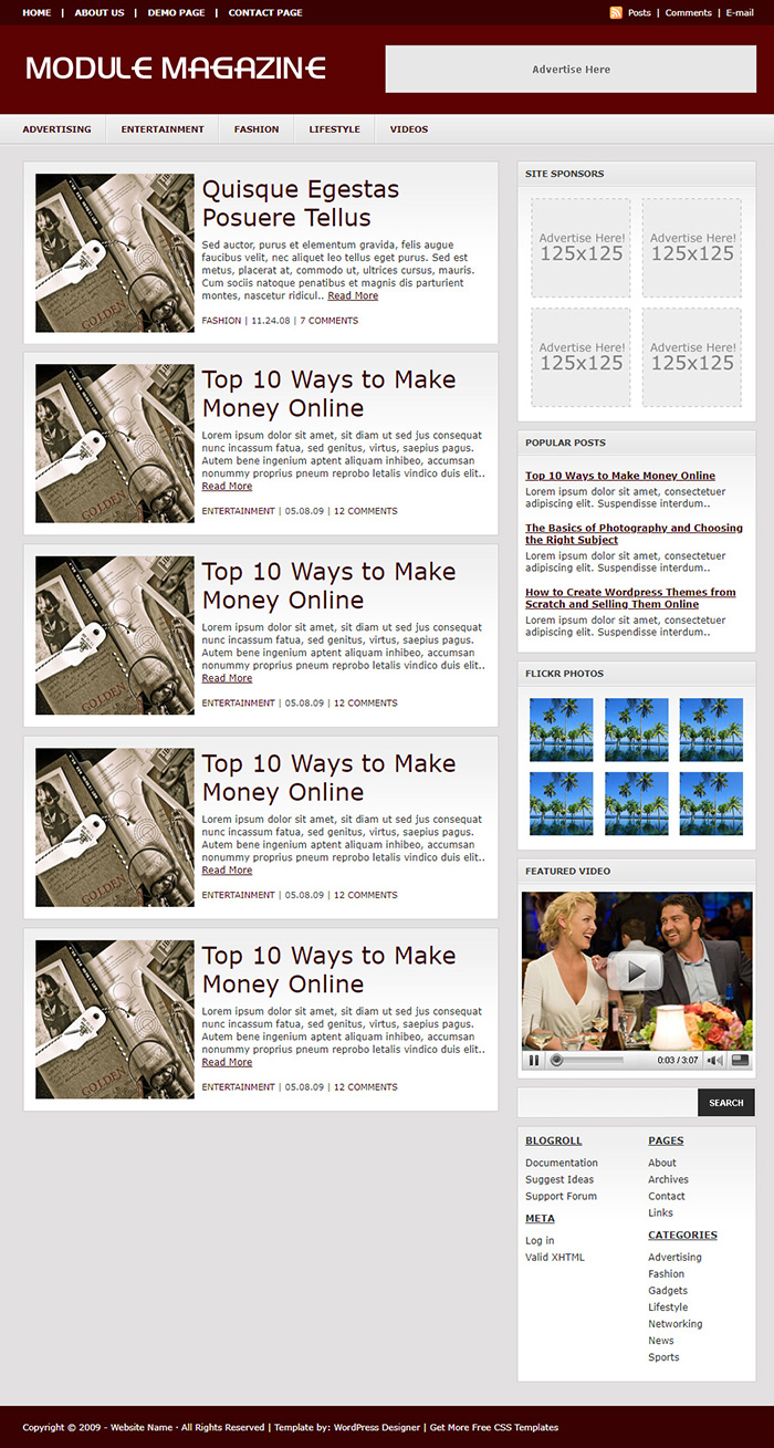 Free ModuleMag Website Template