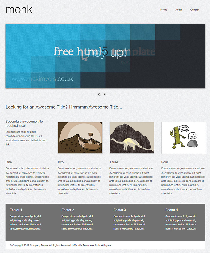 Free Monk Website Template