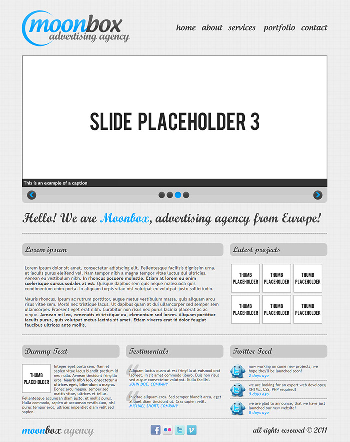 Free moonbox Website Template