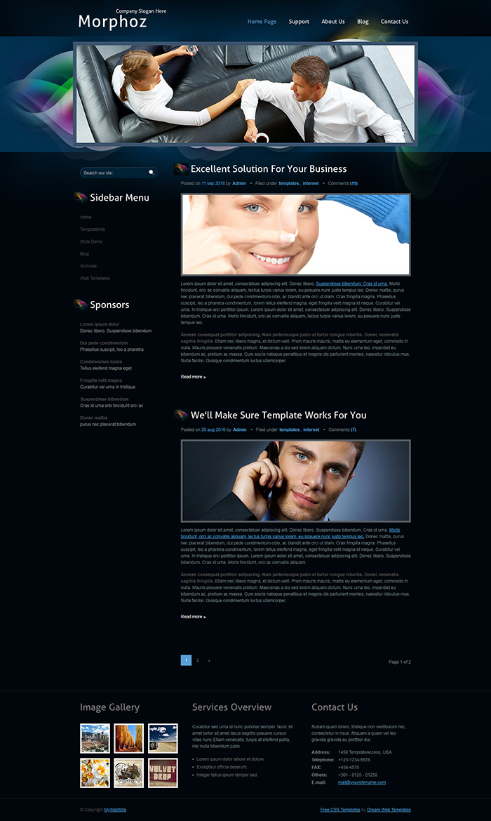 Free Morphoz Website Template