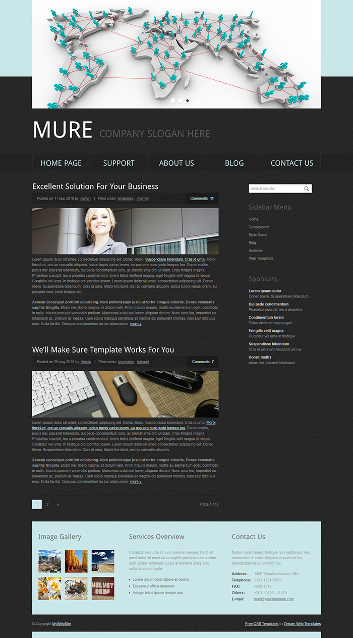 Free Mure Website Template