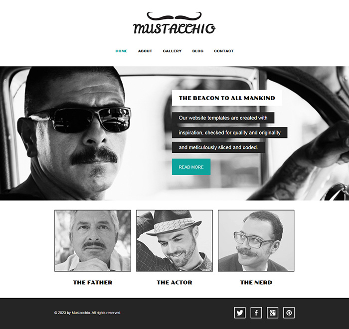 Free Mustacchio Website Template
