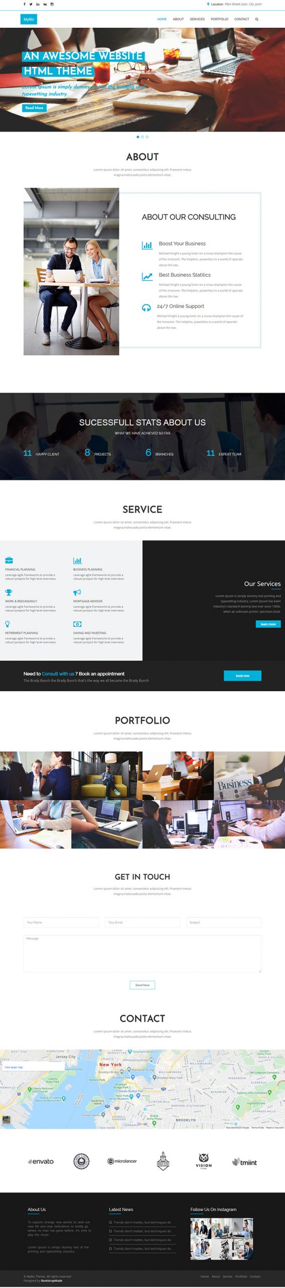 Free MyBiz Website Template