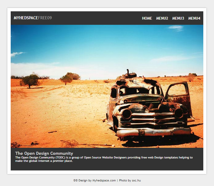 Free MYHEDSPACEFREE09 Website Template