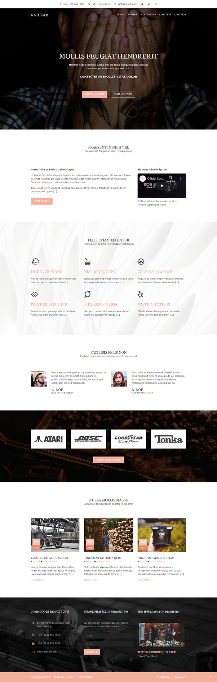 Free Natucam Website Template