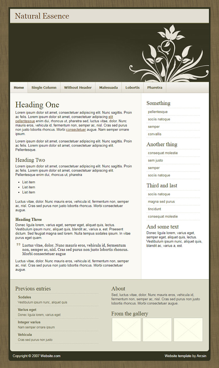 template website for free