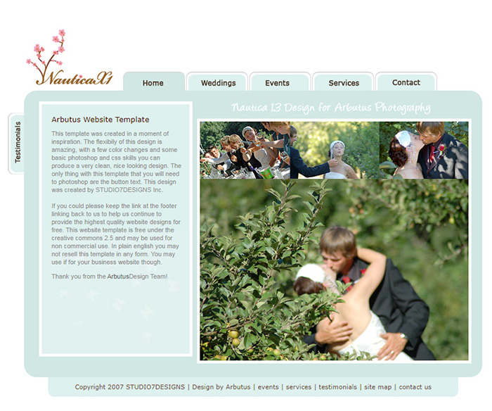 Free Nautica 13 Website Template