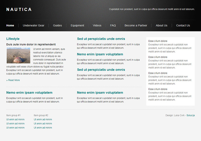 Free Nautica Website Template