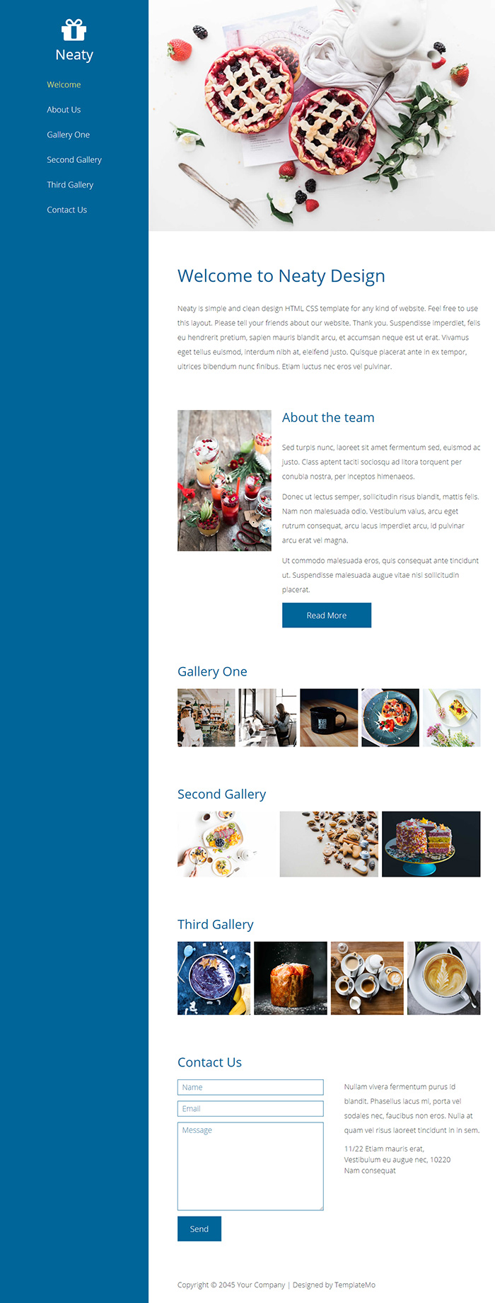 Free Neaty Website Template