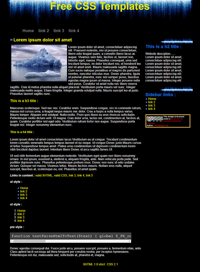 Free Neko02 Website Template