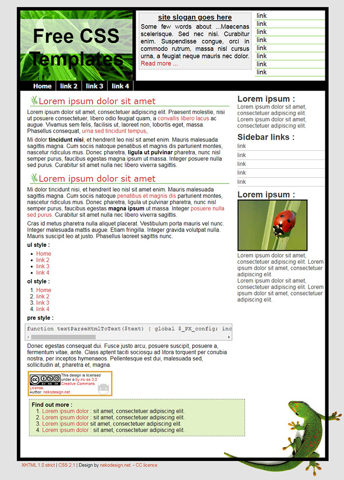 Free Neko05 Website Template