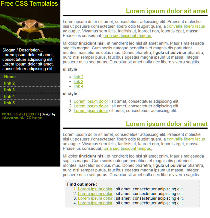 Free Neko08 Website Template