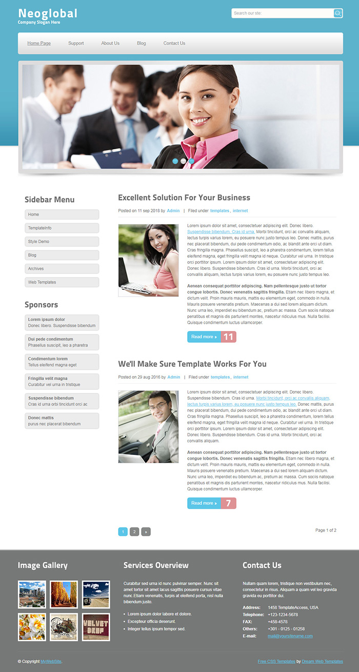 Free Neoglobal Website Template