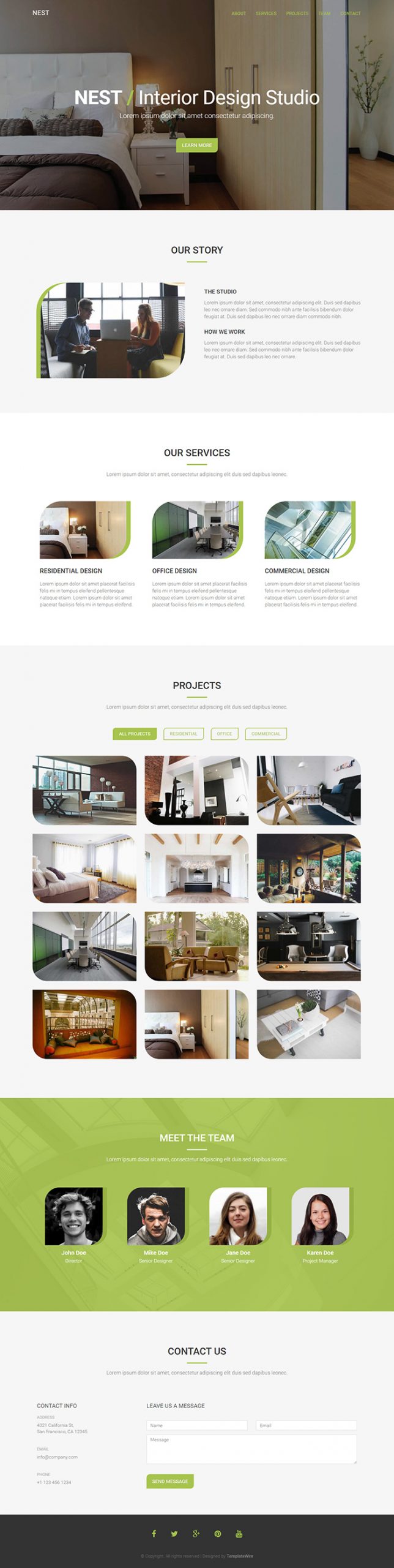 Free Nest Website Template