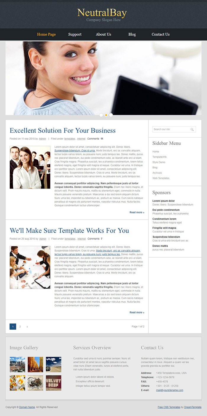 Free NeutralBay Website Template