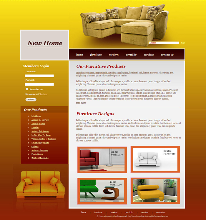 Free New Home Website Template