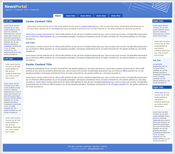 Free NewsPortal Website Template
