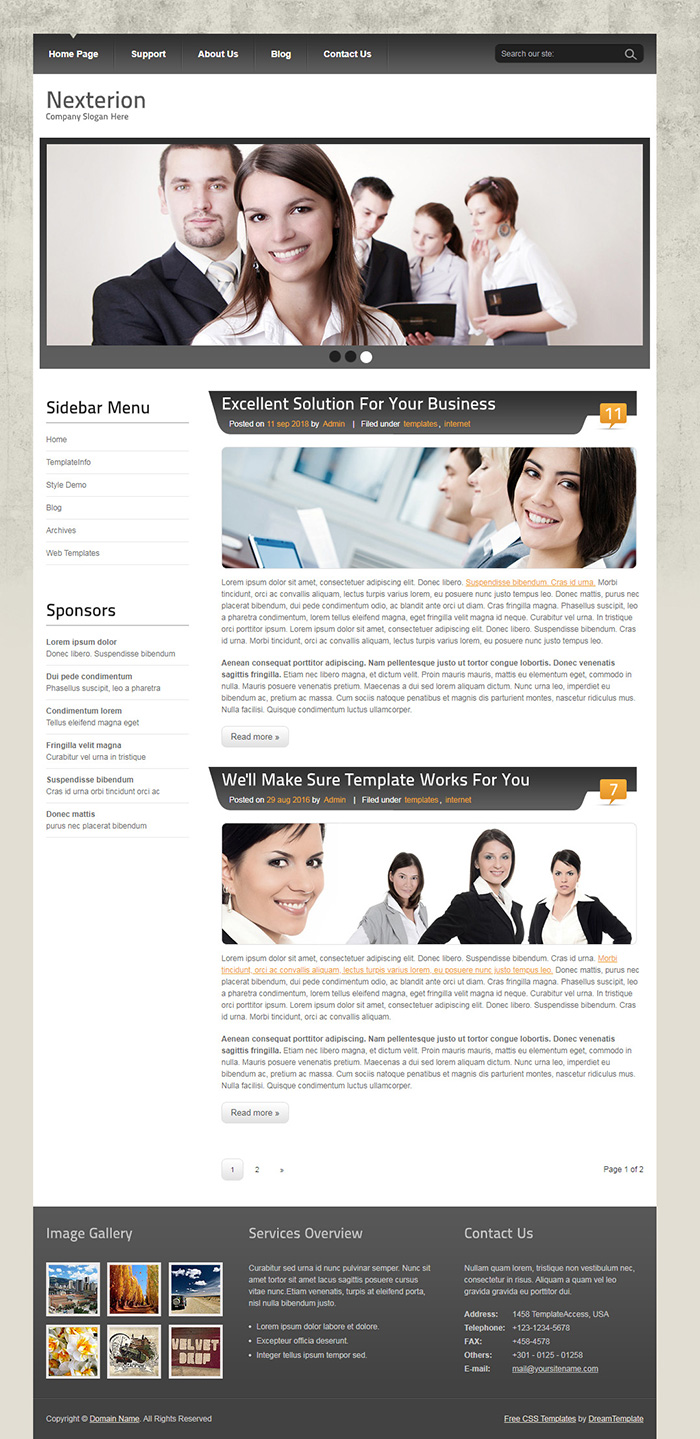 Free Nexterion Website Template