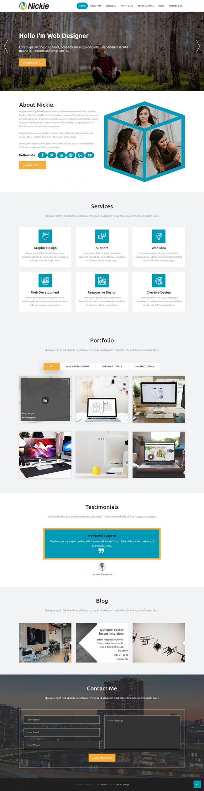 Free Nickie Website Template