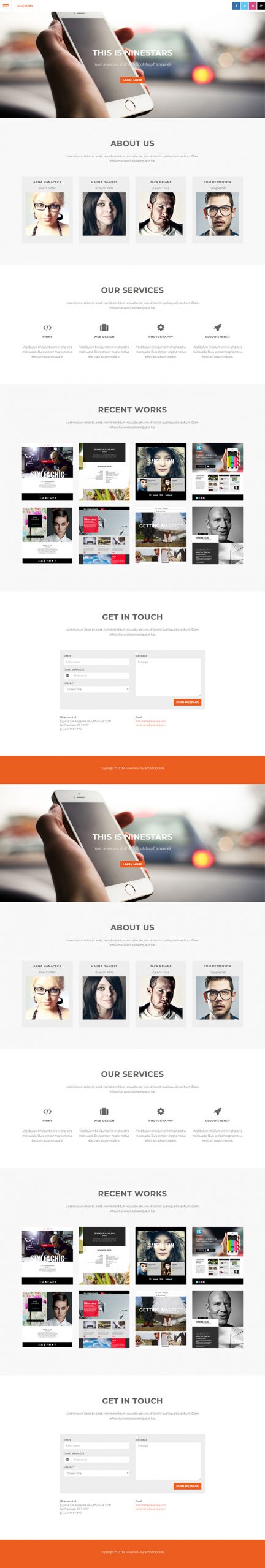 Free Ninestars Website Template