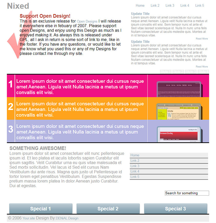 Free Nixed Website Template