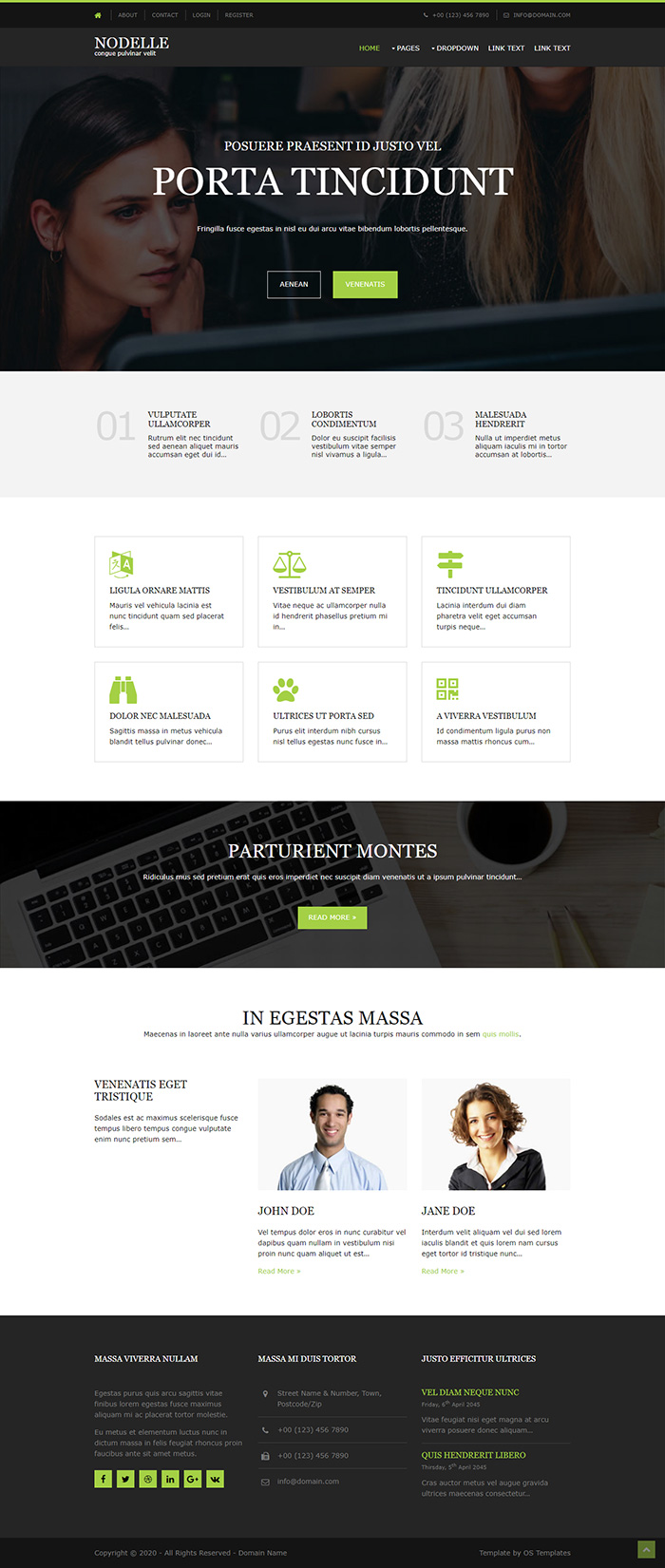 Free Nodelle Website Template
