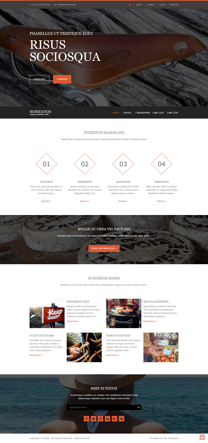 Free Nonitation Website Template