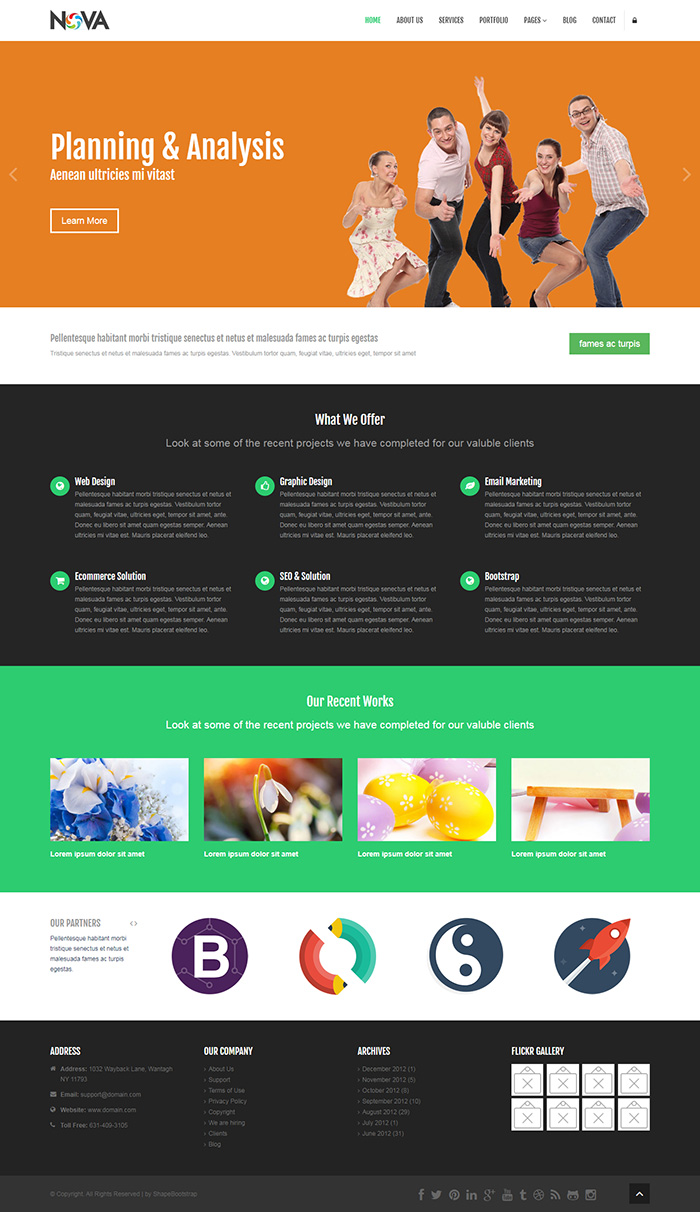 Free Nova Website Template
