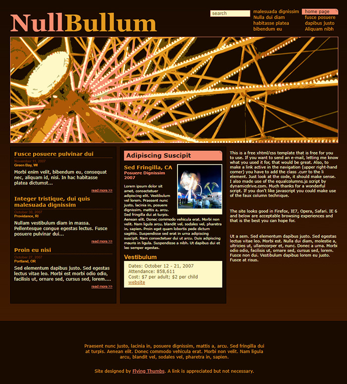 Free NullBullum Website Template
