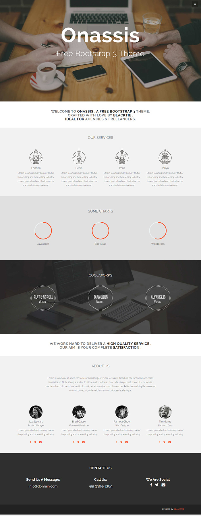Free Onassis Website Template
