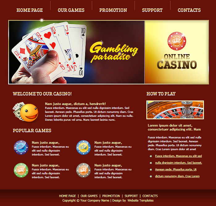 create your own online casino website