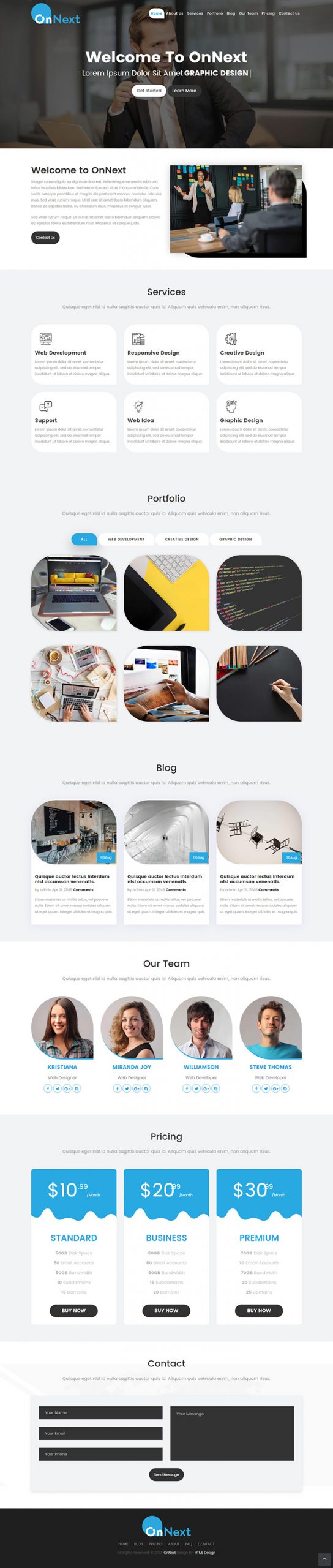Free OnNext Website Template