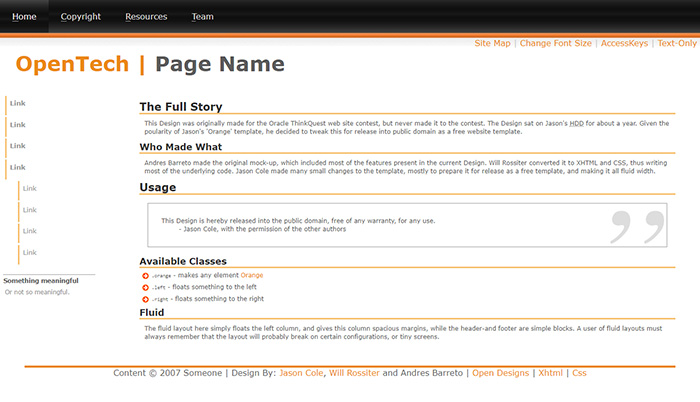 Free OpenTech Website Template