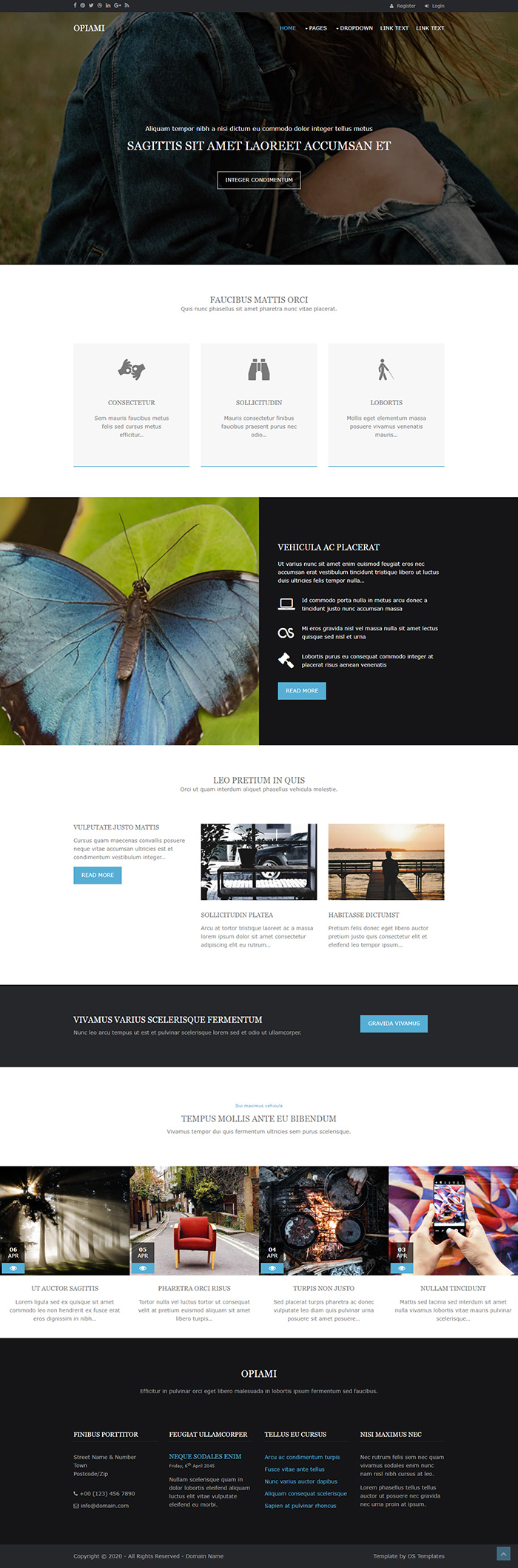 Free Opiami Website Template