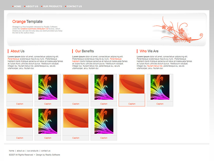 Free Orange Website Template