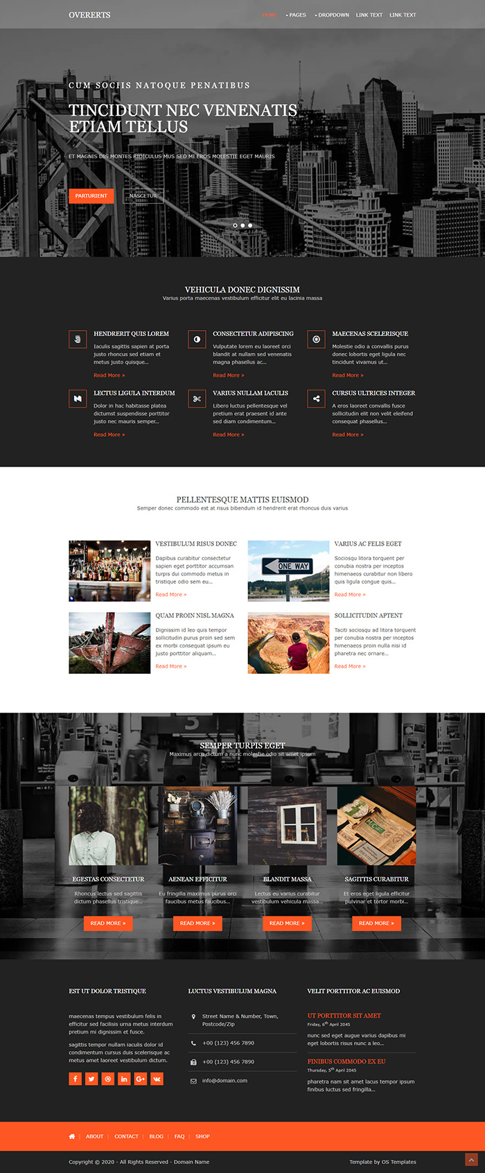 Free Overerts Website Template