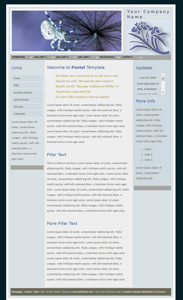 Free Pastel Website Template