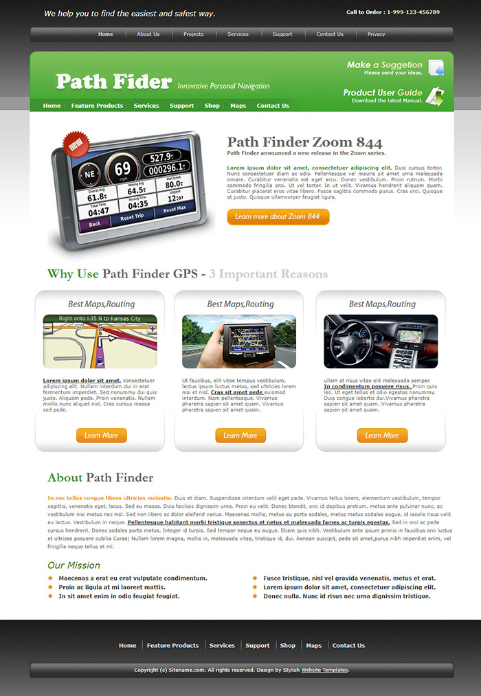 Free Path Fider Website Template