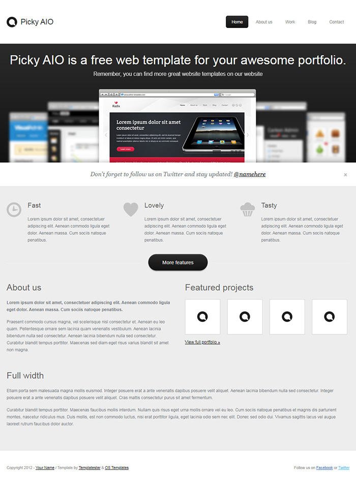 Free Picky AIO Website Template