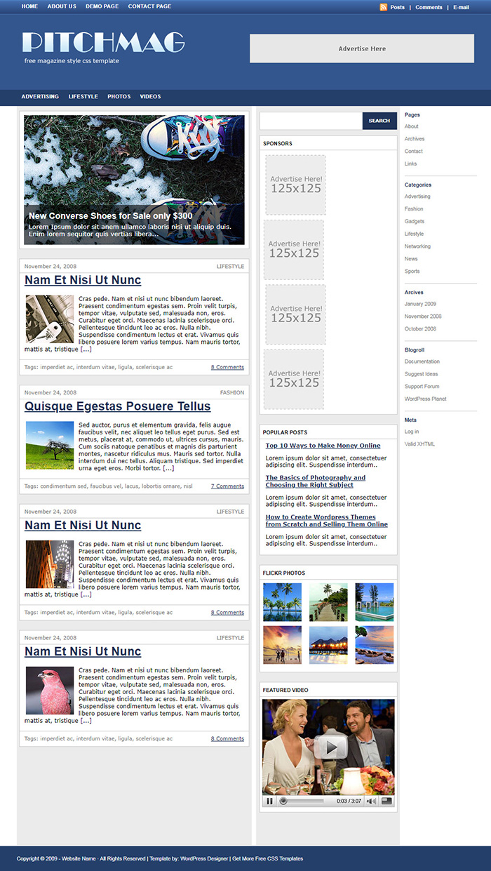 Free PitchMag Website Template