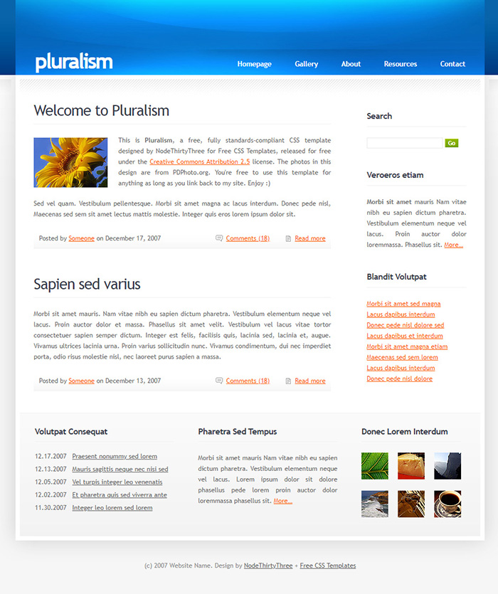 Free Pluralism Website Template